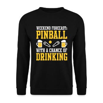 Pinball Master Pinball Machine Slot Machine Game - Unisex Sweatshirt - black - Front - Alina (178cm) & Michal (187cm)