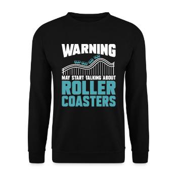 Roller Coaster Amusement Park Amusement Park - Unisex Sweatshirt - black - Front - Alina (178cm) & Michal (187cm)