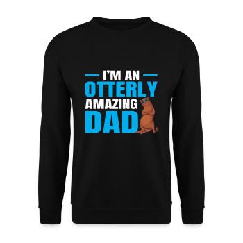 Otter tierliebhaber fischotter seeotter tier liebe - Unisex Pullover - Schwarz - Vorne - Alina (178cm) & Michal (187cm)