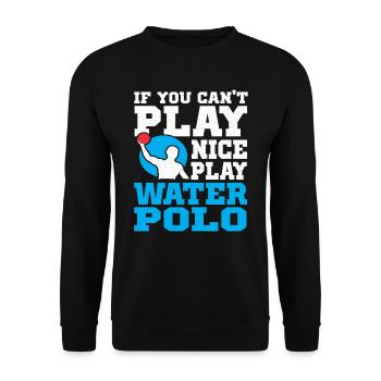 Water polo swimming water sports water polo coach - Unisex Sweatshirt - black - Front - Alina (178cm) & Michal (187cm)