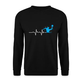 Water polo swimming water sports water polo coach - Unisex Sweatshirt - black - Front - Alina (178cm) & Michal (187cm)
