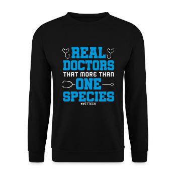 veterinarian veterinary medicine animals medicine veterinary practice - Unisex Sweatshirt - black - Front - Alina (178cm) & Michal (187cm)