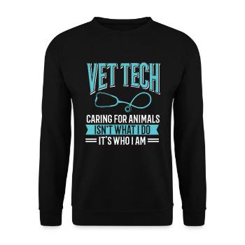 veterinarian veterinary medicine animals medicine veterinary practice - Unisex Sweatshirt - black - Front - Alina (178cm) & Michal (187cm)