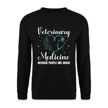 veterinarian veterinary medicine animals medicine veterinary practice - Unisex Sweatshirt - black - Front - Alina (178cm) & Michal (187cm)