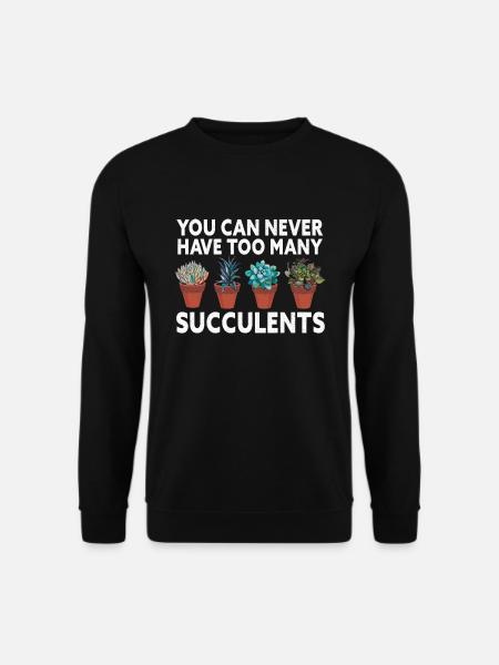 Sukkulenten Pflante Sukkulente Garten Gärtner - Unisex Pullover - Schwarz