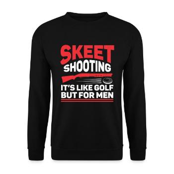 Shooting Sport Clay Pigeon Shooting Clay Pigeon Shooting - Unisex Sweatshirt - black - Front - Alina (178cm) & Michal (187cm)