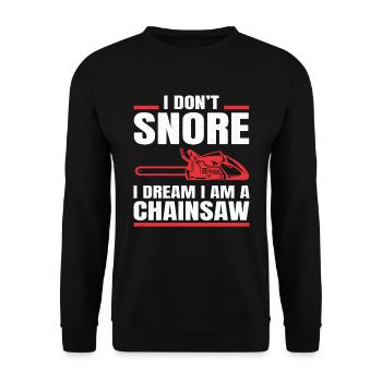 Chainsaw Lumberjacks Wood make tree fellers forest - Unisex Sweatshirt - black - Front - Alina (178cm) & Michal (187cm)