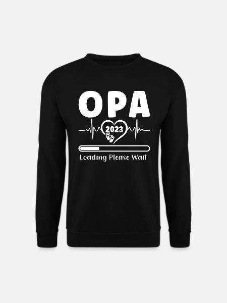 Opa 2023 Schwangerschaft Werdender Großvater - Unisex Pullover - Schwarz