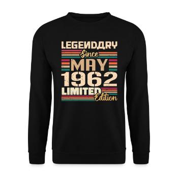 May 1962 May - Jubilee May 1962 - Unisex Sweatshirt - black - Front - Alina (178cm) & Michal (187cm)