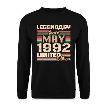 May 1992 May - Jubilee May 1992 - Unisex Sweatshirt - black - Front - Alina (178cm) & Michal (187cm)