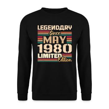 May 1980 May - Jubilee May 1980 - Unisex Sweatshirt - black - Front - Alina (178cm) & Michal (187cm)