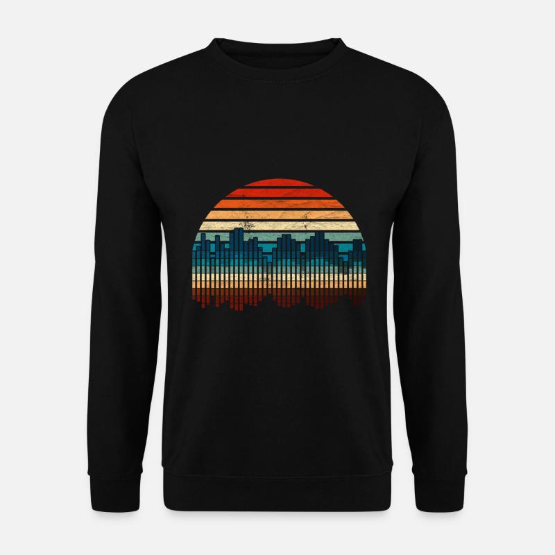 Musiker Geschenk Retro Soundwave - Unisex Pullover - Schwarz