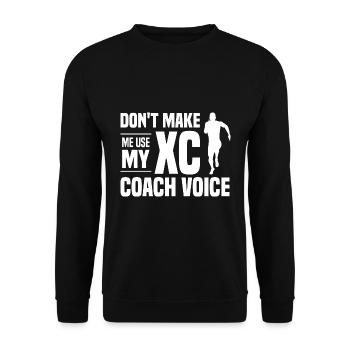 Crosslauf | Cross Country Läufer Berglauf Geschenk - Unisex Pullover - Schwarz - Vorne - Alina (178cm) & Michal (187cm)