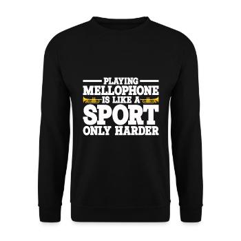 Mellophon - Unisex Pullover - Schwarz - Vorne - Alina (178cm) & Michal (187cm)