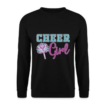 Sport Cheerleader Mädchen Geschenk Cheerleading - Unisex Pullover - Schwarz - Vorne - Alina (178cm) & Michal (187cm)