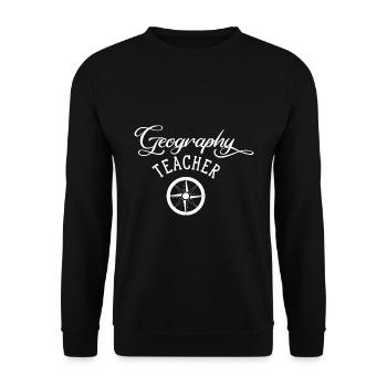 Geografie Lehrer Geographie Geograph Geograf - Unisex Pullover - Schwarz - Vorne - Alina (178cm) & Michal (187cm)