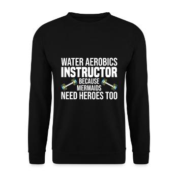 Water Aerobics - Unisex Pullover - Schwarz - Vorne - Alina (178cm) & Michal (187cm)