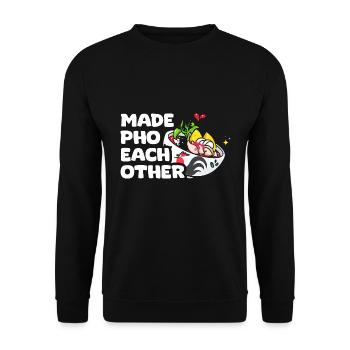 Made Pho Each Other Funny Pho Pun Pho Soup For A - Unisex Sweatshirt - black - Front - Alina (178cm) & Michal (187cm)