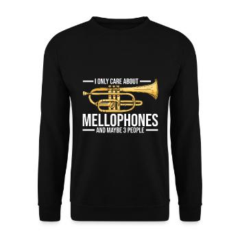 Mellophon Spieler - Unisex Pullover - Schwarz - Vorne - Alina (178cm) & Michal (187cm)