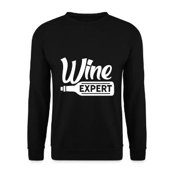 Wein Experte Weinberg Winzer Weinglas Weine - Unisex Pullover - Schwarz - Vorne - Alina (178cm) & Michal (187cm)