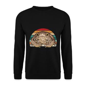 Retro Toad - Unisex Sweatshirt - black - Front - Alina (178cm) & Michal (187cm)