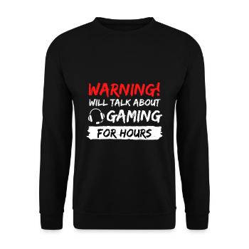 gamer gaming gamble gift idea saying - Unisex Sweatshirt - black - Front - Alina (178cm) & Michal (187cm)