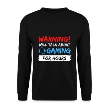 gamer gaming gamble gift idea saying - Unisex Sweatshirt - black - Front - Alina (178cm) & Michal (187cm)