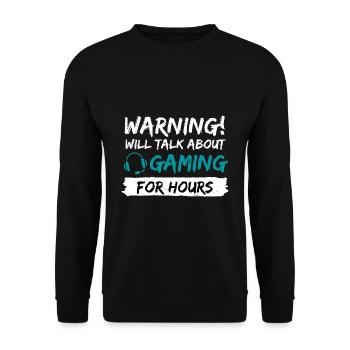 gamer gaming gamble gift idea saying - Unisex Sweatshirt - black - Front - Alina (178cm) & Michal (187cm)