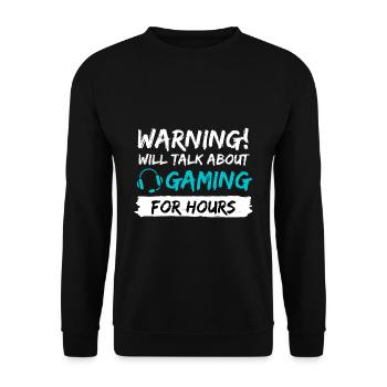 idée cadeau de jeu de jeu de jeu disant - Sweat-shirt Unisexe - noir - Devant - Alina (178cm) & Michal (187cm)