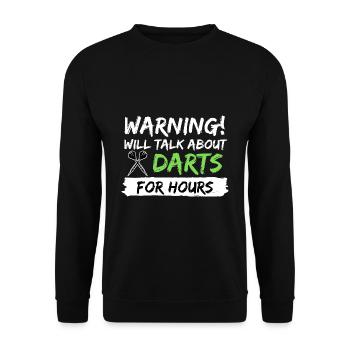 dart arrows darts gift idea 180 - Unisex Sweatshirt - black - Front - Alina (178cm) & Michal (187cm)