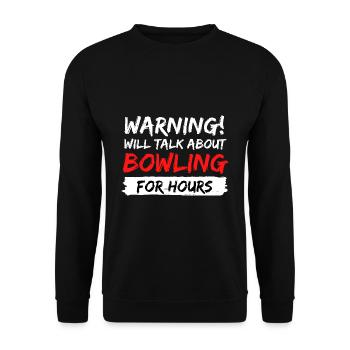 bowling strike pin idée cadeau disant - Sweat-shirt Unisexe - noir - Devant - Alina (178cm) & Michal (187cm)