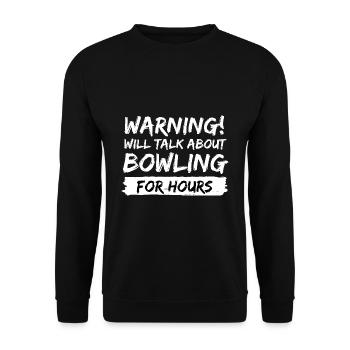 idée cadeau de frappe de bowling disant - Sweat-shirt Unisexe - noir - Devant - Alina (178cm) & Michal (187cm)