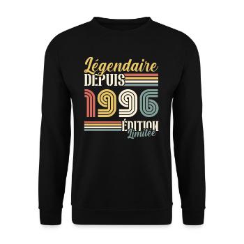 Légendaire Depuis 1996 - Sweat-shirt Unisexe - noir - Devant - Alina (178cm) & Michal (187cm)