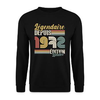 Légendaire Depuis 1972 - Sweat-shirt Unisexe - noir - Devant - Alina (178cm) & Michal (187cm)