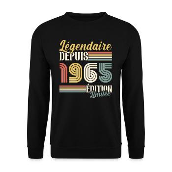 Légendaire Depuis 1965 - Sweat-shirt Unisexe - noir - Devant - Alina (178cm) & Michal (187cm)