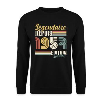Légendaire Depuis 1957 - Sweat-shirt Unisexe - noir - Devant - Alina (178cm) & Michal (187cm)