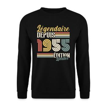 Légendaire Depuis 1955 - Sweat-shirt Unisexe - noir - Devant - Alina (178cm) & Michal (187cm)