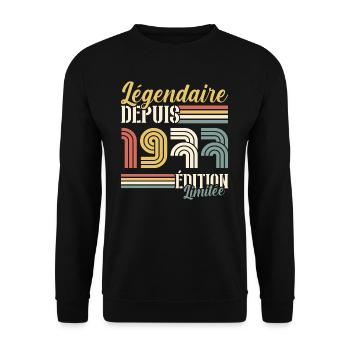 Légendaire Depuis 1977 - Sweat-shirt Unisexe - noir - Devant - Alina (178cm) & Michal (187cm)