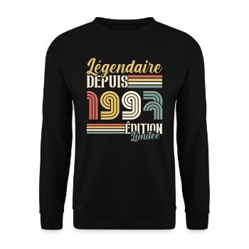 Légendaire Depuis 1997 - Sweat-shirt Unisexe - noir - Devant - Alina (178cm) & Michal (187cm)