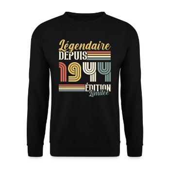 Légendaire Depuis 1944 - Sweat-shirt Unisexe - noir - Devant - Alina (178cm) & Michal (187cm)