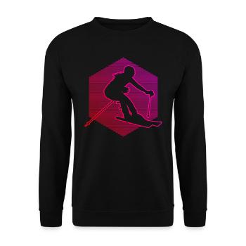 Cascadeur Ski Skieurs Ski Femmes - Sweat-shirt Unisexe - noir - Devant - Alina (178cm) & Michal (187cm)
