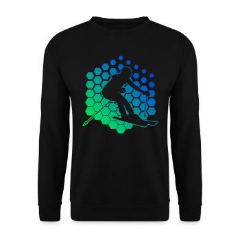 Skiing Winter Sports Skiers Stunt Ski - Unisex Sweatshirt - black - Front - Alina (178cm) & Michal (187cm)