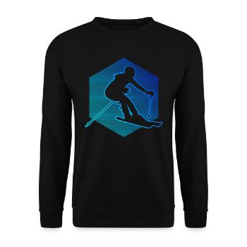 Ski Hommes Femmes Sports d’hiver Stunt Ski Ski - Sweat-shirt Unisexe - noir - Devant - Alina (178cm) & Michal (187cm)