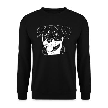 Rottweiler - Unisex Pullover - Schwarz - Vorne - Alina (178cm) & Michal (187cm)