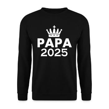 Papa 2025 - Unisex Sweatshirt - black - Front - Alina (178cm) & Michal (187cm)