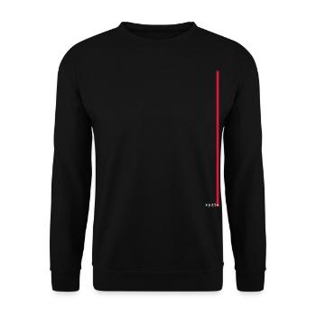 XYZTE red stripe - Unisex Sweatshirt - black - Front - Alina (178cm) & Michal (187cm)