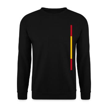Spain Flag Style Stripes - Unisex Sweatshirt - black - Front - Alina (178cm) & Michal (187cm)