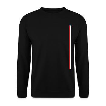 Czech Flag Style Stripes - Unisex Sweatshirt - black - Front - Alina (178cm) & Michal (187cm)