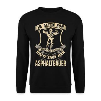 Asphaltbauer Shirt - Unisex Pullover - Schwarz - Vorne - Alina (178cm) & Michal (187cm)