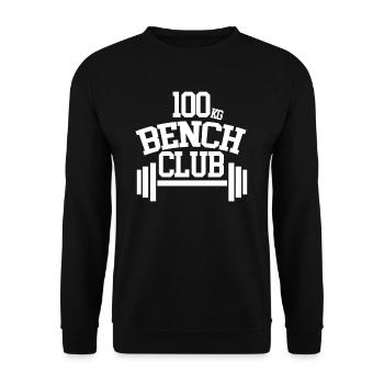 100 KG CLUB BANC - Sweat-shirt Unisexe - noir - Devant - Alina (178cm) & Michal (187cm)
